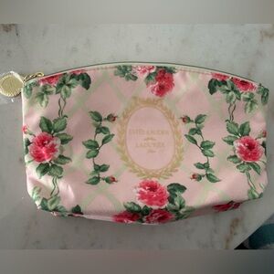 Estee Lauder Pink, Green Floral and blue Cosmetic Bag